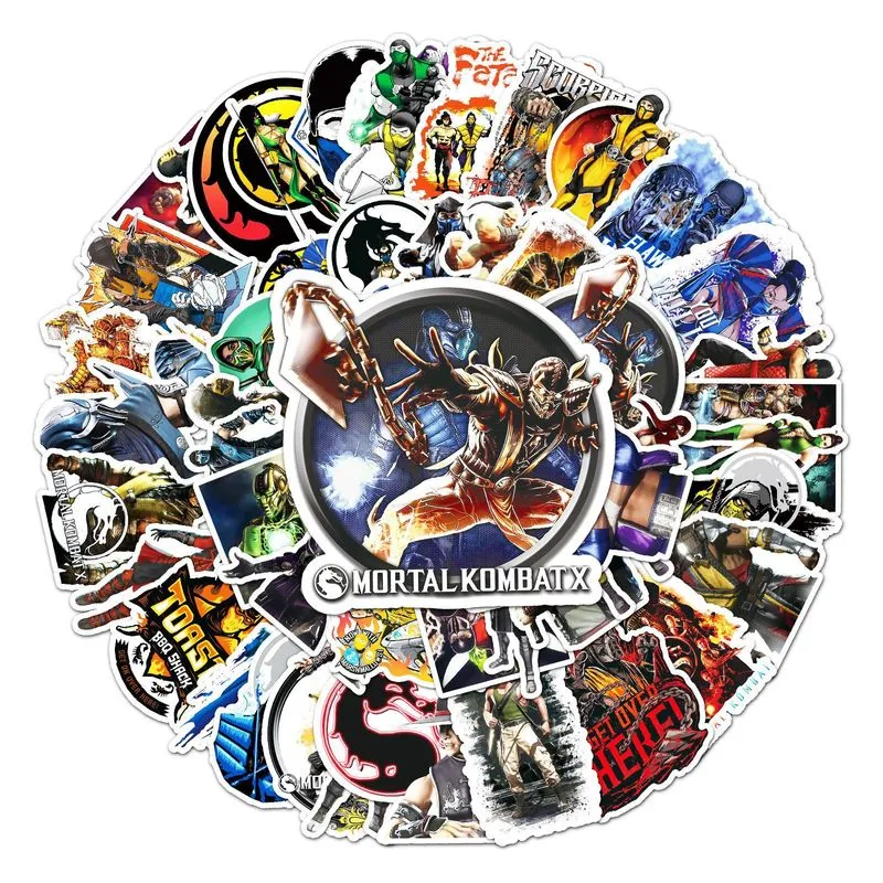 Pacote De Adesivos Mortal Kombat Mortalss Anime Waterproof Vinyl