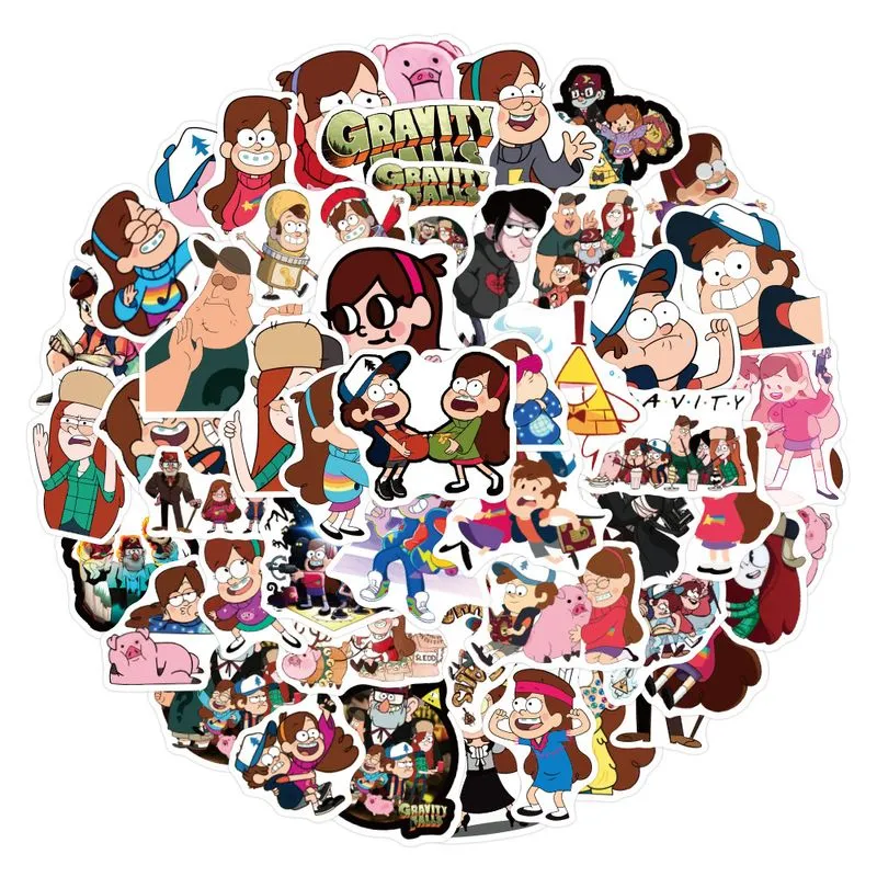Adesivos De Vinil Impermeável Gravity Falls Anime 50 Unidades