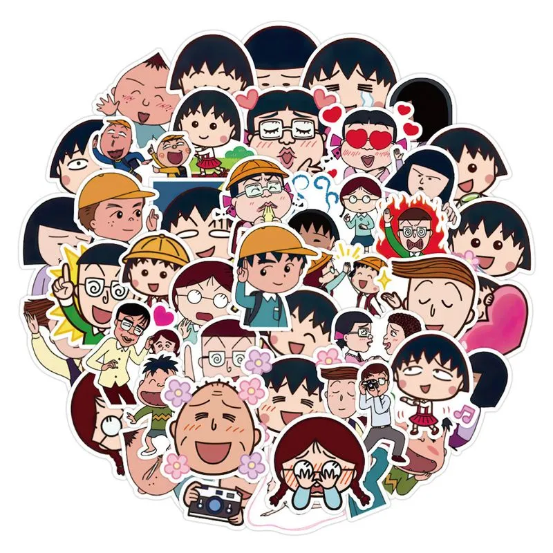 Adesivos Marukochanss Anime Chibis 60 Peças De Pvc Impermeável