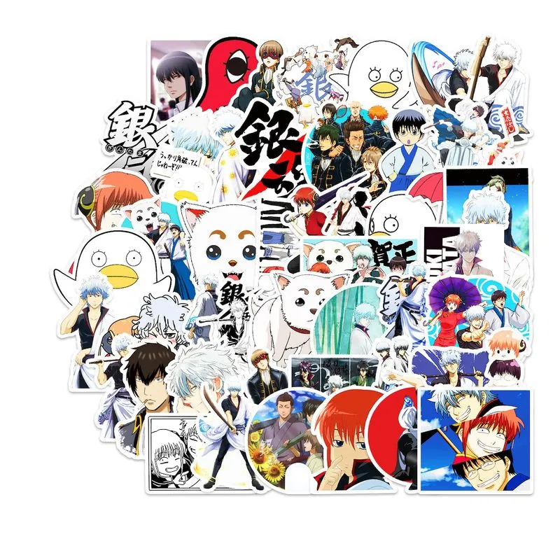 Adesivos Gintamas Anime Cartoon 50 Peças De Pvc Impermeável