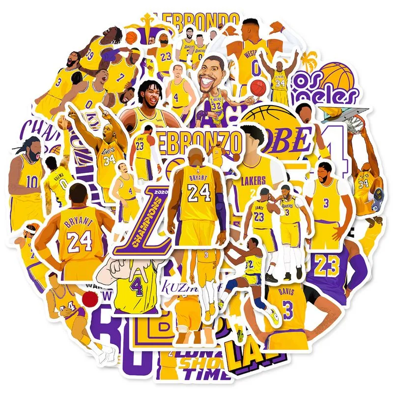 Adesivos Star Kobes Bryants Anime 50 Unidades De Pvc Impermeável