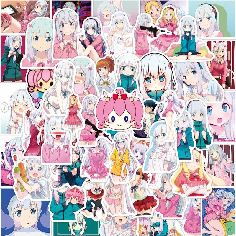 Adesivo Anime Eromangas Vinyl Cartoon Anime 50 Unidades Para Água