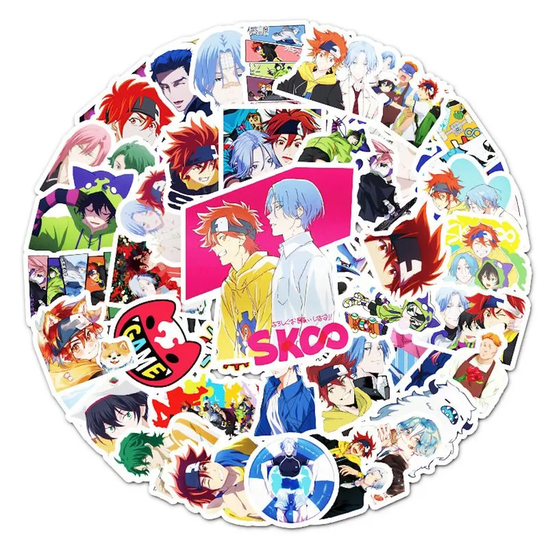 Adesivos Anime Skateboard Sk8 Vinyl Cartoon Anime 50 Unidades