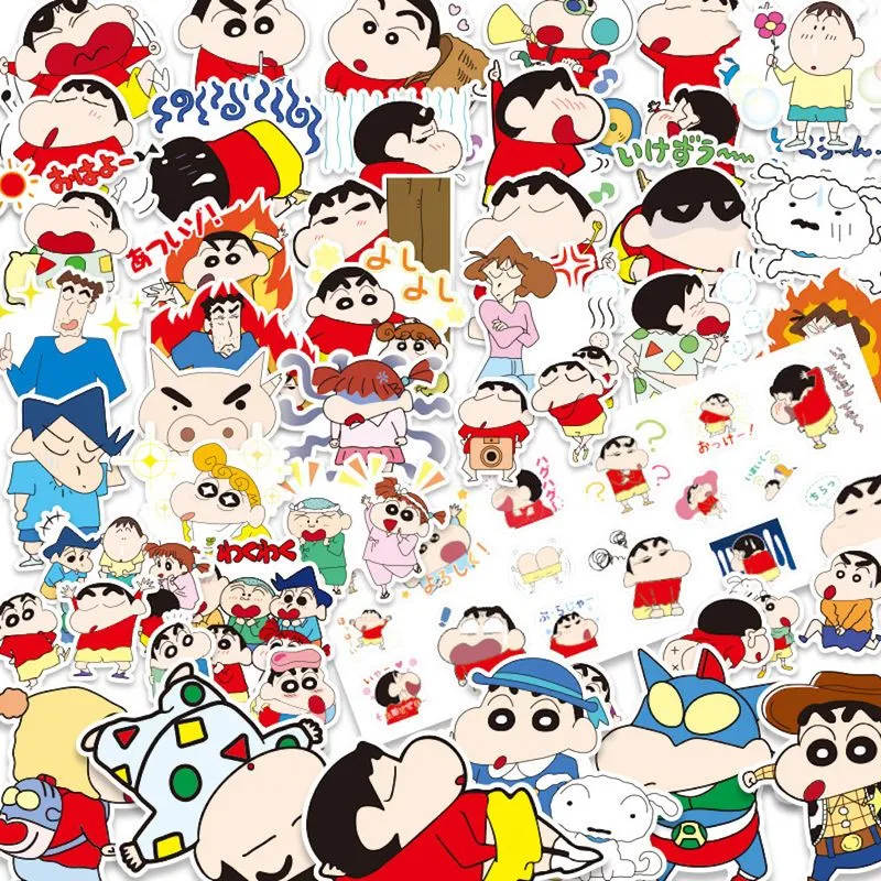 Pacote De Adesivos Shinchanss Anime 62 Unidades Com Design Atraente