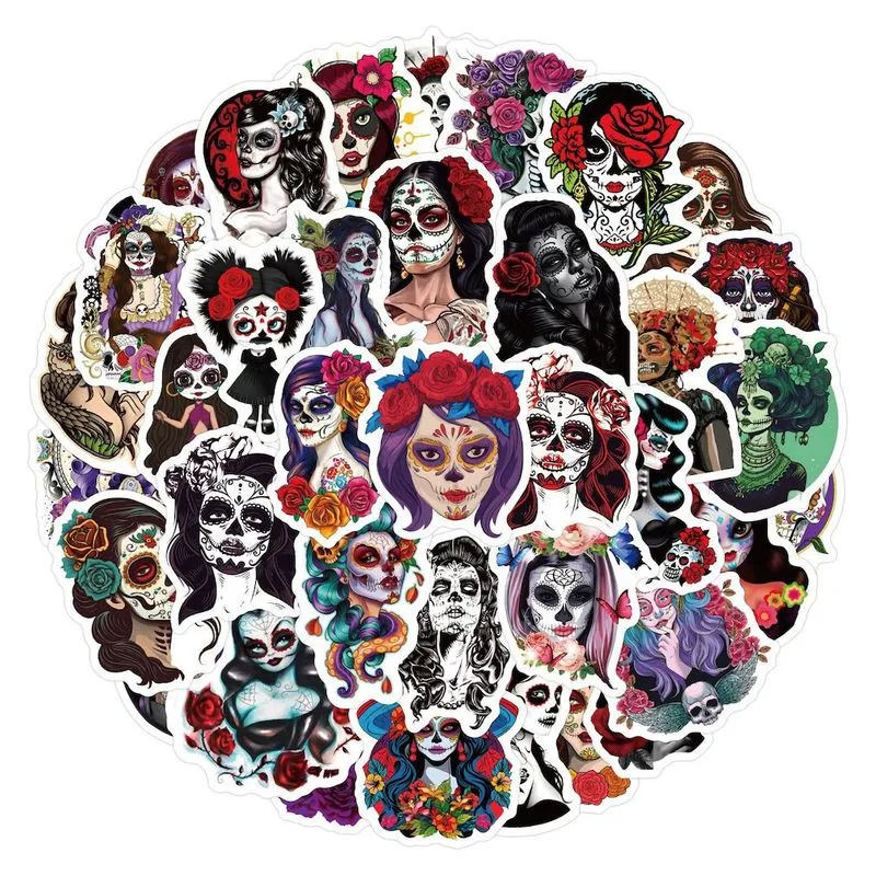 Pacote De Adesivos Day Of The Deads Anime 60 Unidades De 5-7 Cm
