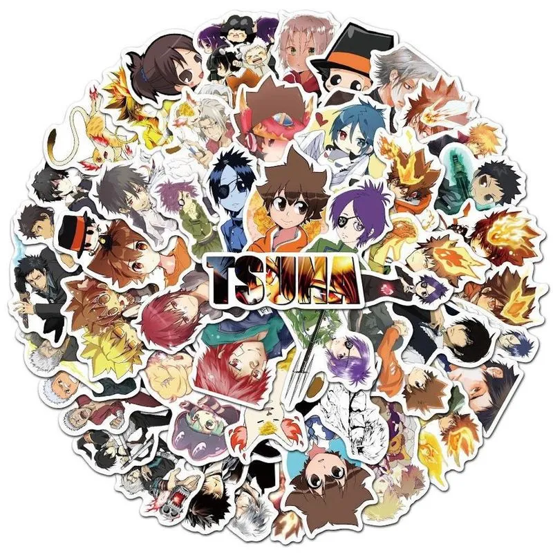 Adesivos Hitman Reborns Anime, Pacote De 50 Unidades, 4-7 Cm