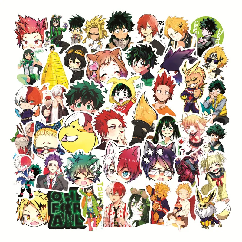 Adesivos My Heros Academias Em Vinil Impermeável Anime X50