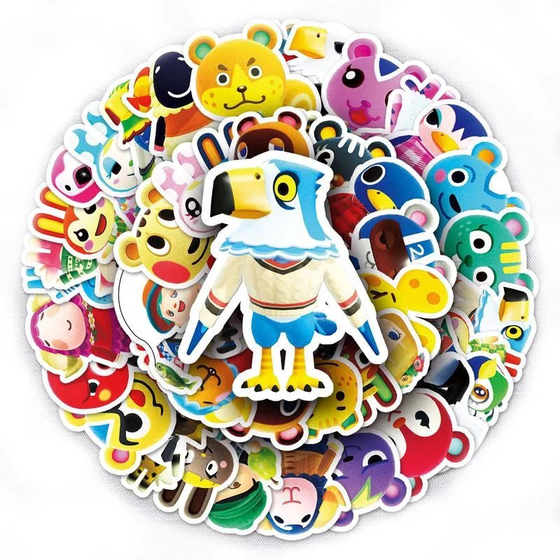 Adesivos Animals Crossings Em Vinil Impermeável Anime X50