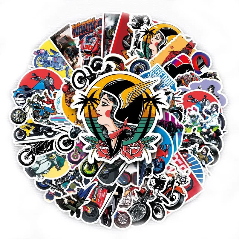 Adesivos, 50 Unidades/lote, Adesivos De Anime Em Vinil Impermeável Para Motocicletas