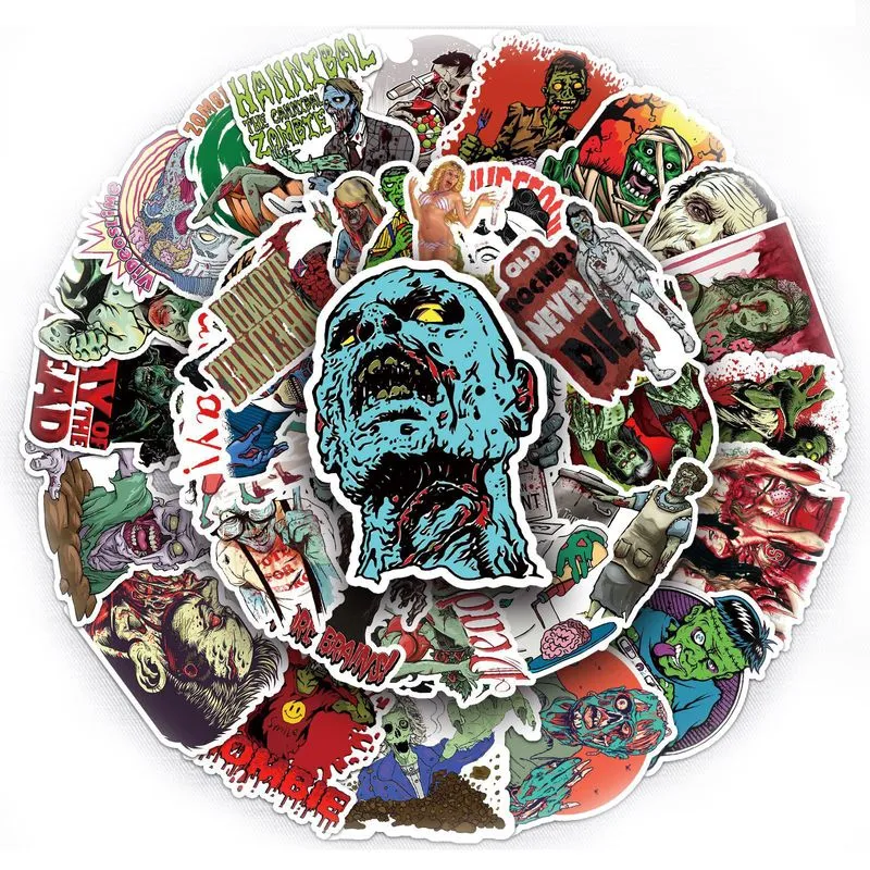 Adesivos 51 Unidades/lote Adesivos De Anime Em Vinil Impermeável Para Zumbis