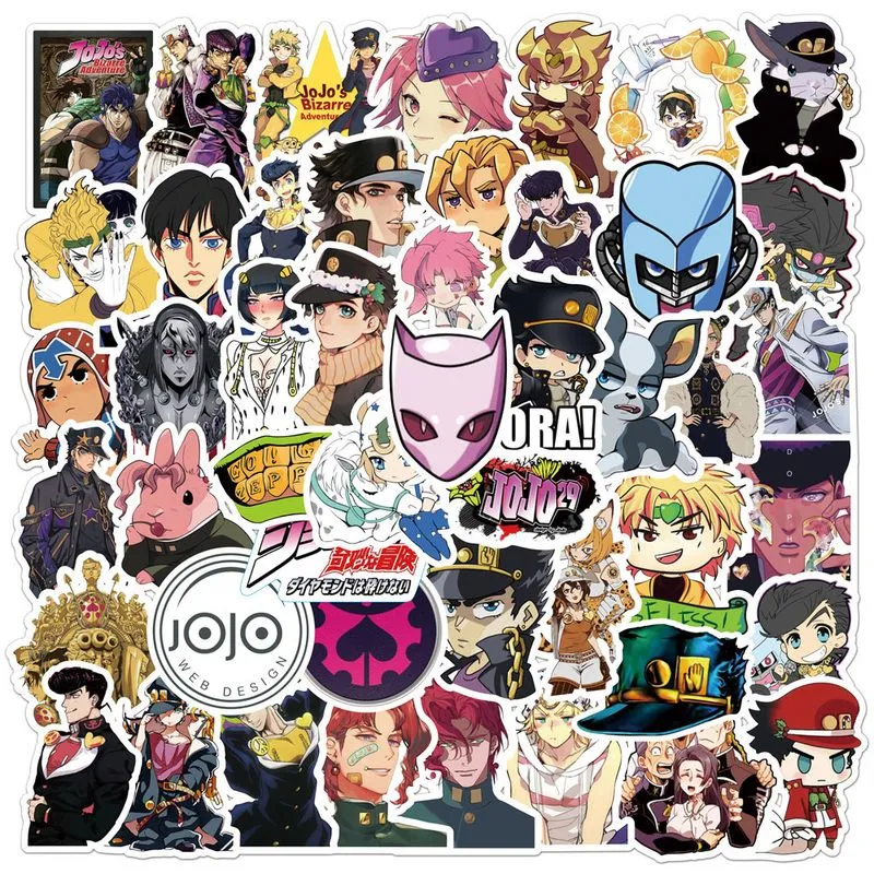 Adesivos Jojos Bizarres Adventures Adventures Em Vinil Impermeável 50 Unidades