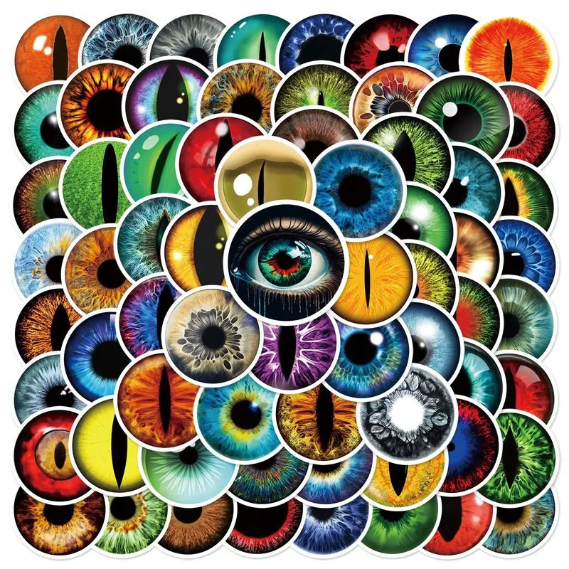 Adesivos, 80 Peças De Vinil Impermeável, Anime, Olhos Para Laptop