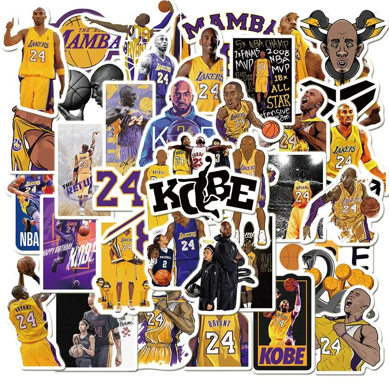 Adesivos De Vinil Impermeável Kobes Bryants, Anime, 50 Unidades/lote