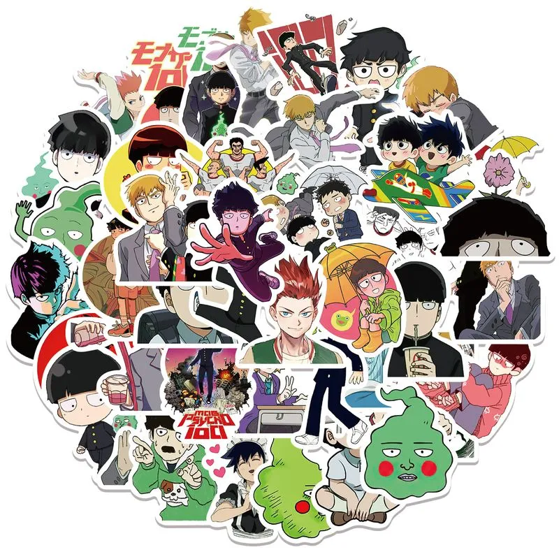 Adesivos Mobs Psychos 100 Waterproof Vinyl Anime Para Laptop