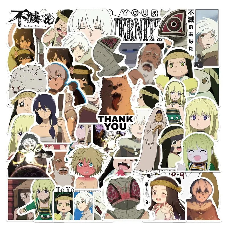 Adesivos To Yours Eternity, Vinil Impermeável, Anime, 50 Unidades