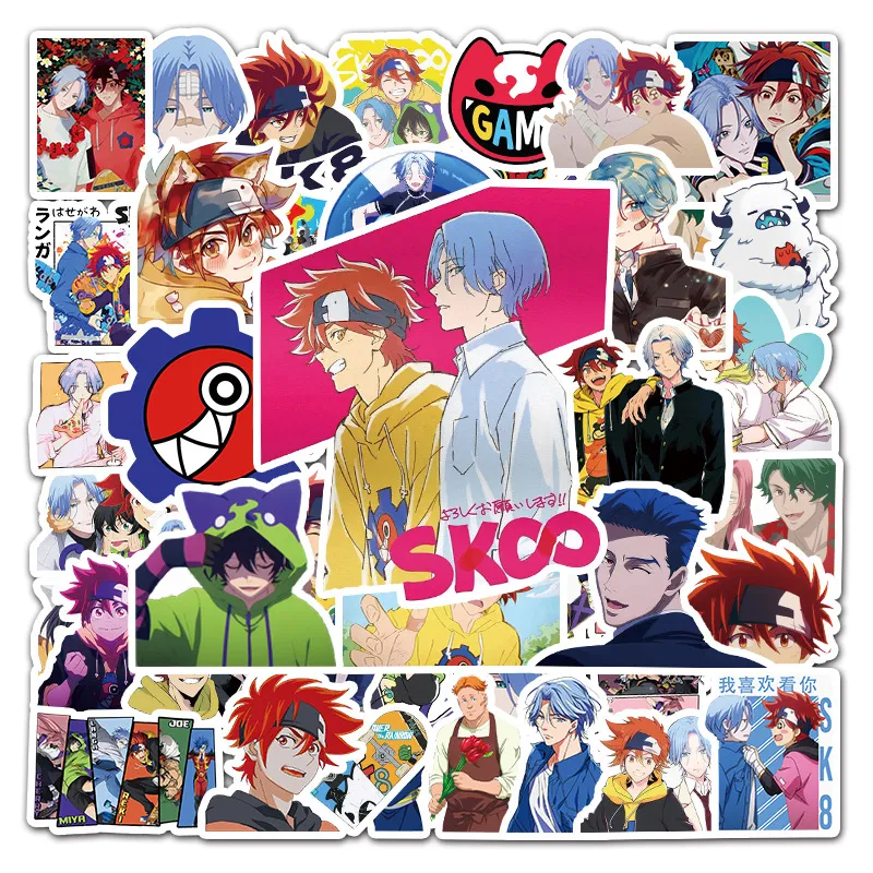Adesivos Sk8 De Vinil Impermeável Anime 50 Unidades/lote Para Laptop