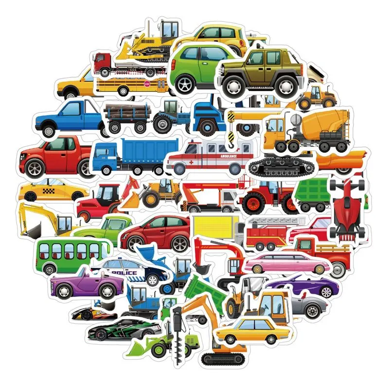 Adesivos, Engenharia, Carros, Vinil Impermeável, Anime X50