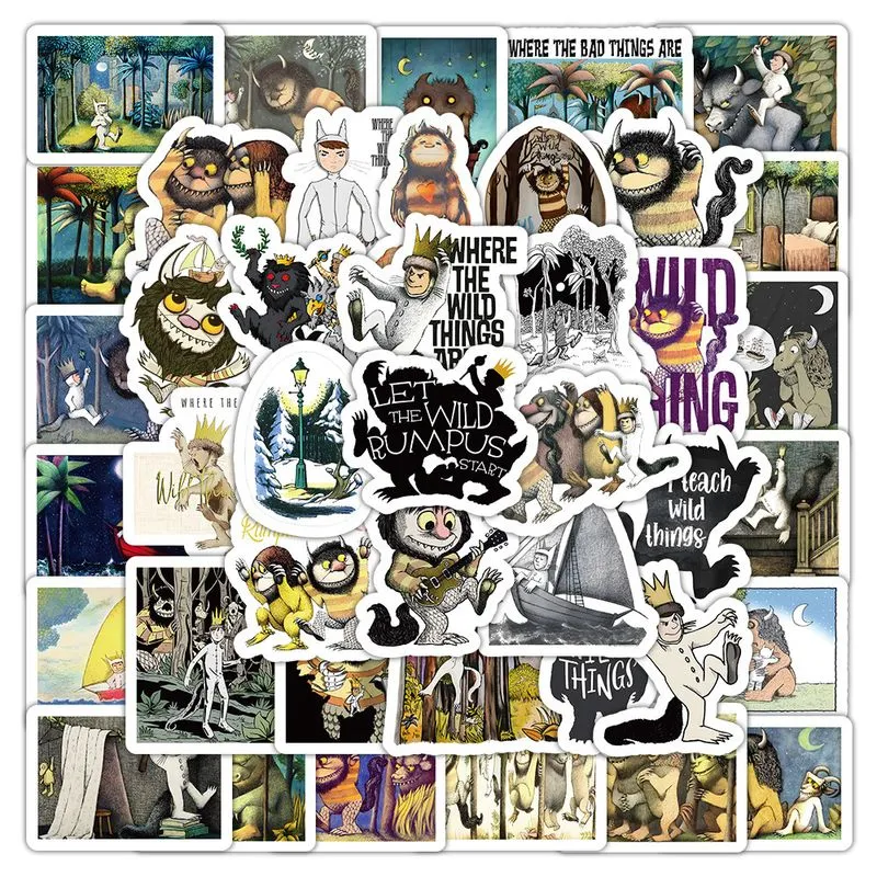 Adesivos Monsters Bashs, Vinil Impermeável, Anime, 50 Unidades