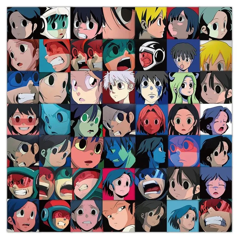 Adesivos Aokizys Waterproof Vinyl Anime 60 Unidades/lote Para Laptop