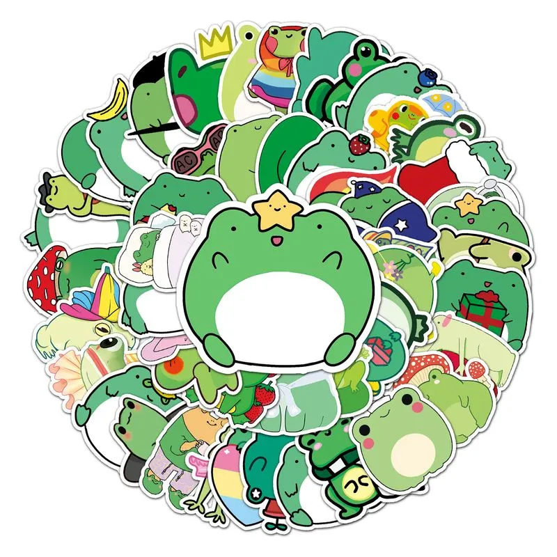 Adesivos Little Frog Impermeável Para Grafite Em Vinil (50 Unidades)