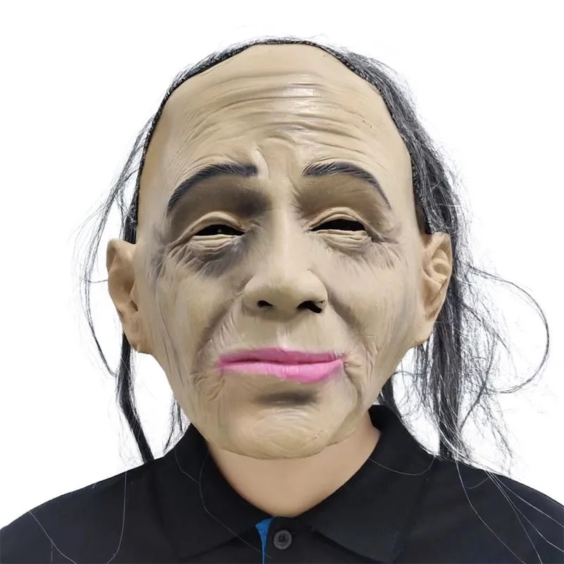 Máscara De Cosplay Para Mulheres Idosas, Halloween, Carnaval, Páscoa, Látex