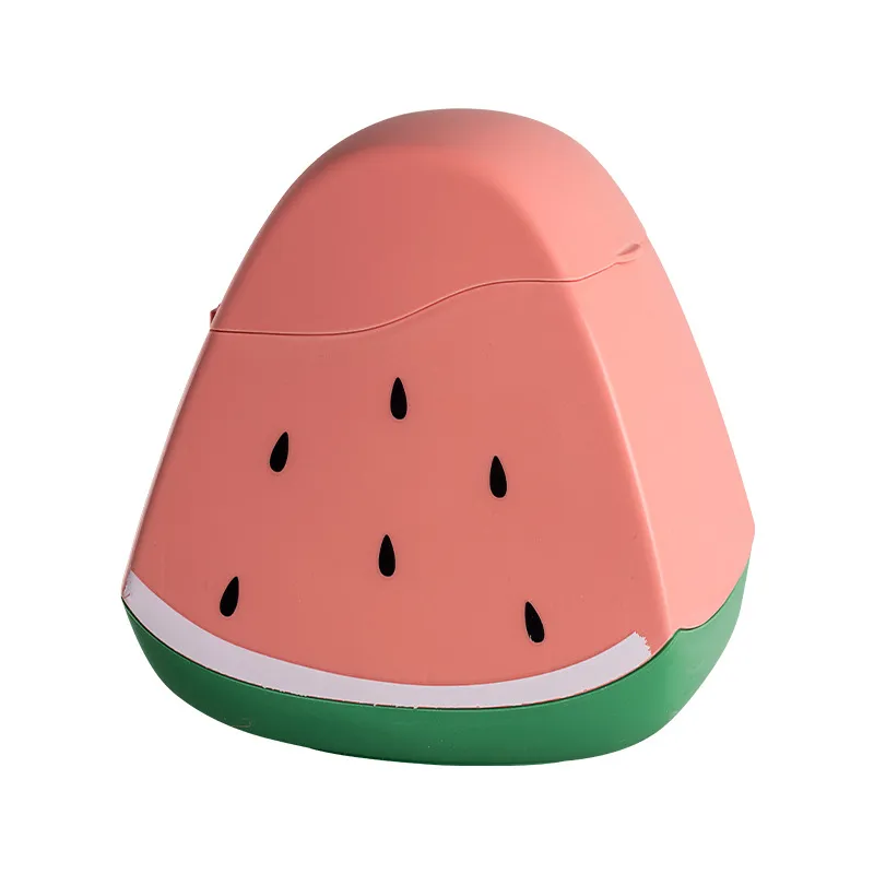 Mini Lixeira De Mesa Com Design Fofo De Melancia Com Tampa