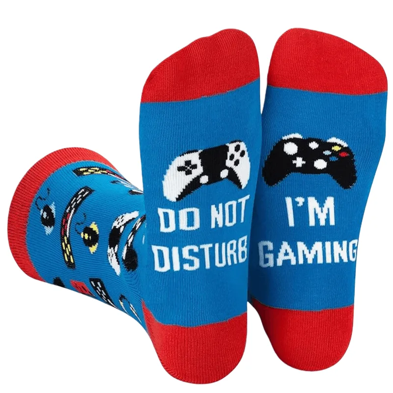 Meias De Jogo Funny Cotton Blue, Tamanho Único Para Adultos