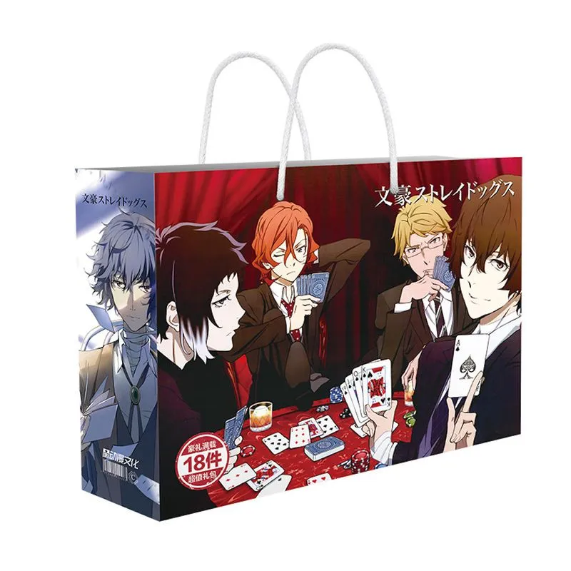 Conjunto De Caixas Bungos Stray Dogs Anime Manga 18 Unidades Com Suporte Diy S