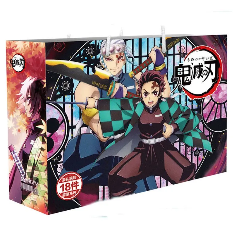Conjunto De Caixas Demons Slayers Anime Manga 18 Unidades Diy Stand Stick