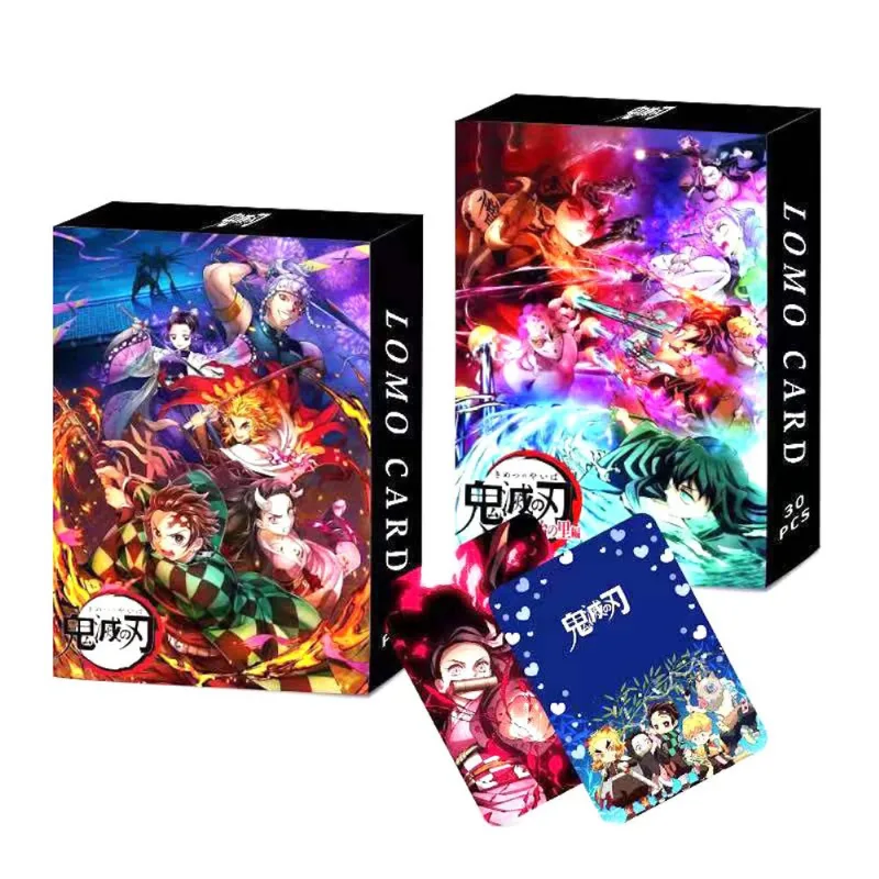 Lomo Cards Demons Slayers, Dupla Face, 30 Unidades/pacote