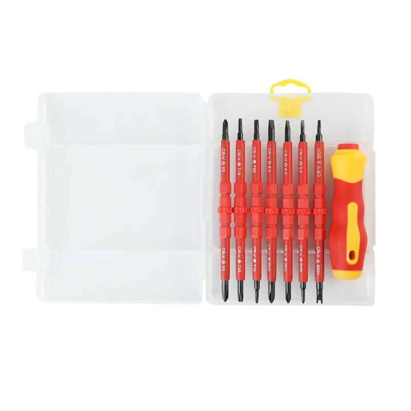 Conjunto De Chaves De Fenda Isoladas Weeks Conjunto De Ferramentas Elétricas De 8 Peças