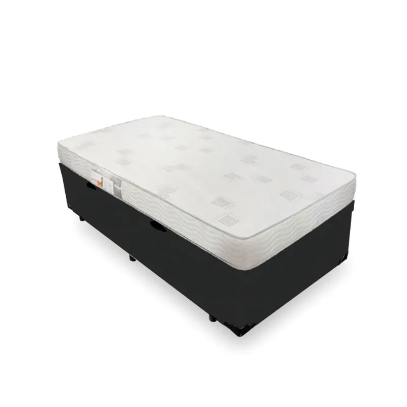 Cama Box Baú com Colchão de Espuma D23 Ortobom Light Liso Solteiro 88cm