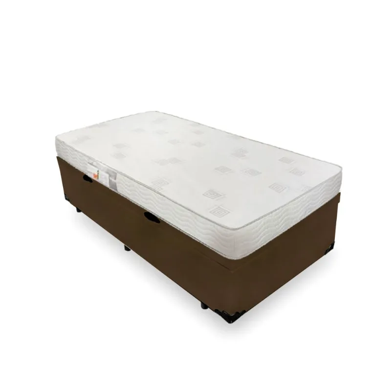 Cama Box Baú com Colchão de Espuma D23 Ortobom Light Liso Solteiro 88cm
