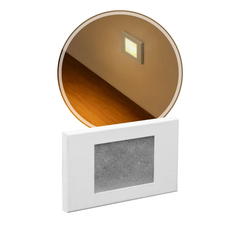 Balizador Embutir Parede Escada Caixa 4x2 branco St1314