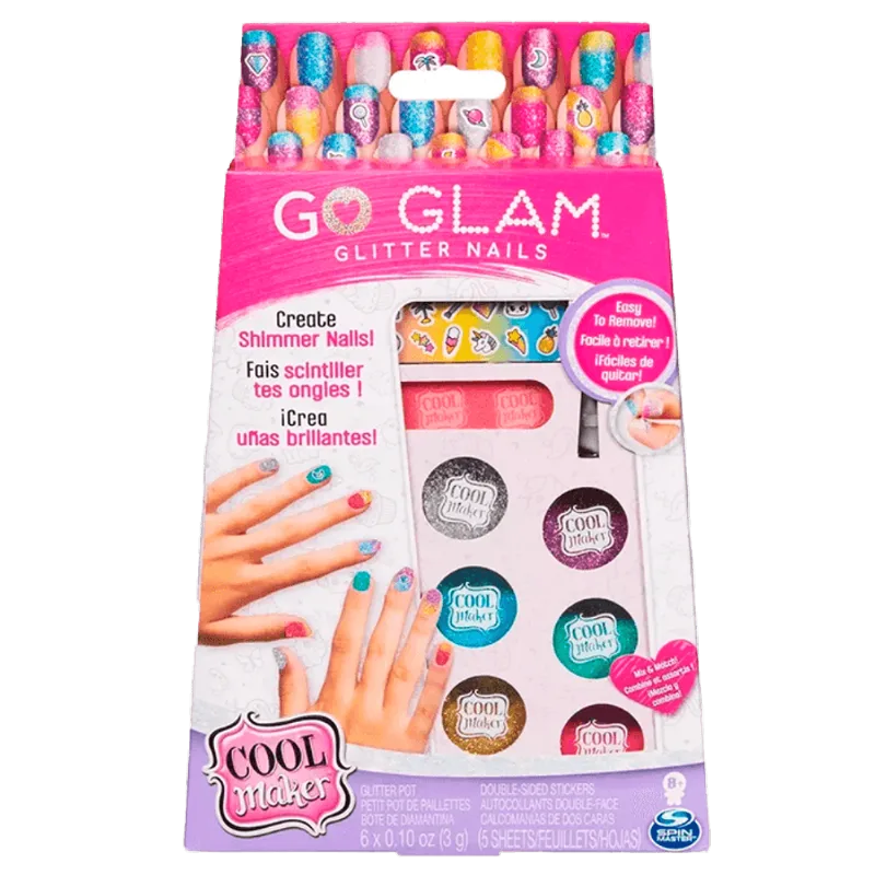 Go Glam Set Diseño Uñas Brillantes
