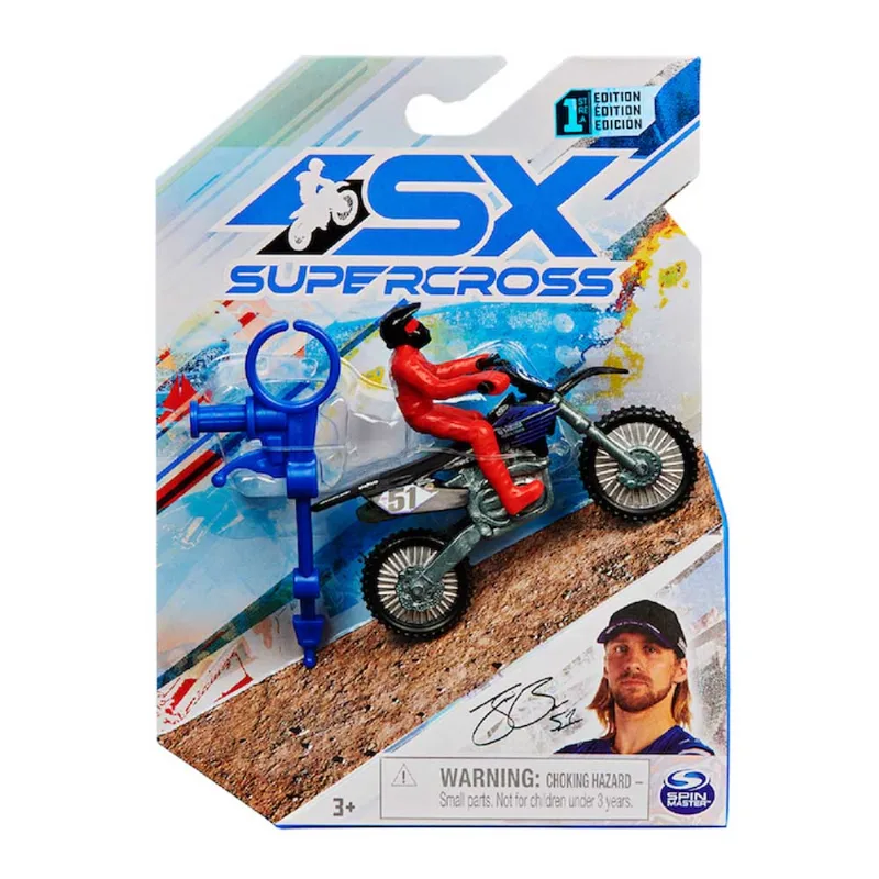 Supercross Caffaro Moto Diecast Escala 124