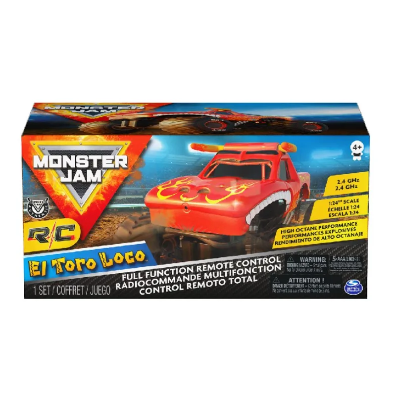 Vehículo monster jam 1:24 toro loco