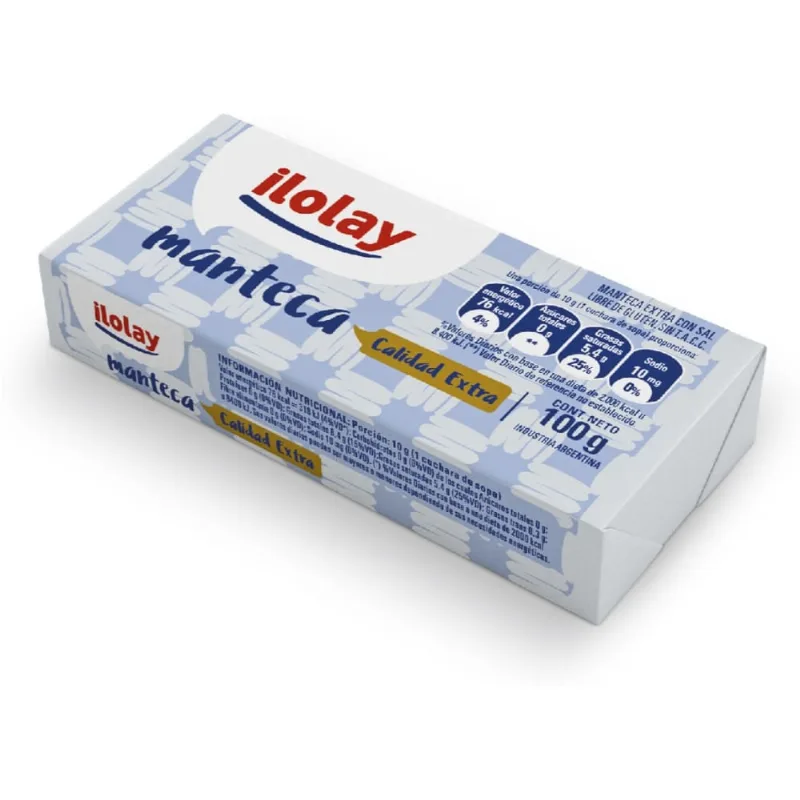 Manteca Ilolay extra con sal 100 g.