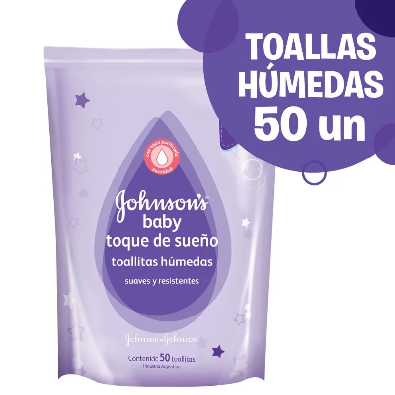 Toallitas Húmedas Para Bebé Johnson's® Toque De Sueño X 50 U