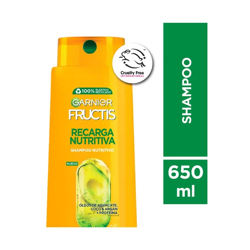 Shampoo Fructis recarga nutritiva 650 cc.