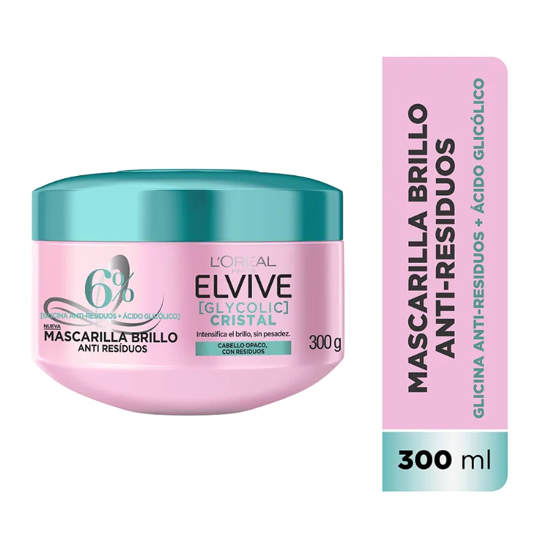Crema Tratamiento Elvive Glycolic Cristal 300 Ml