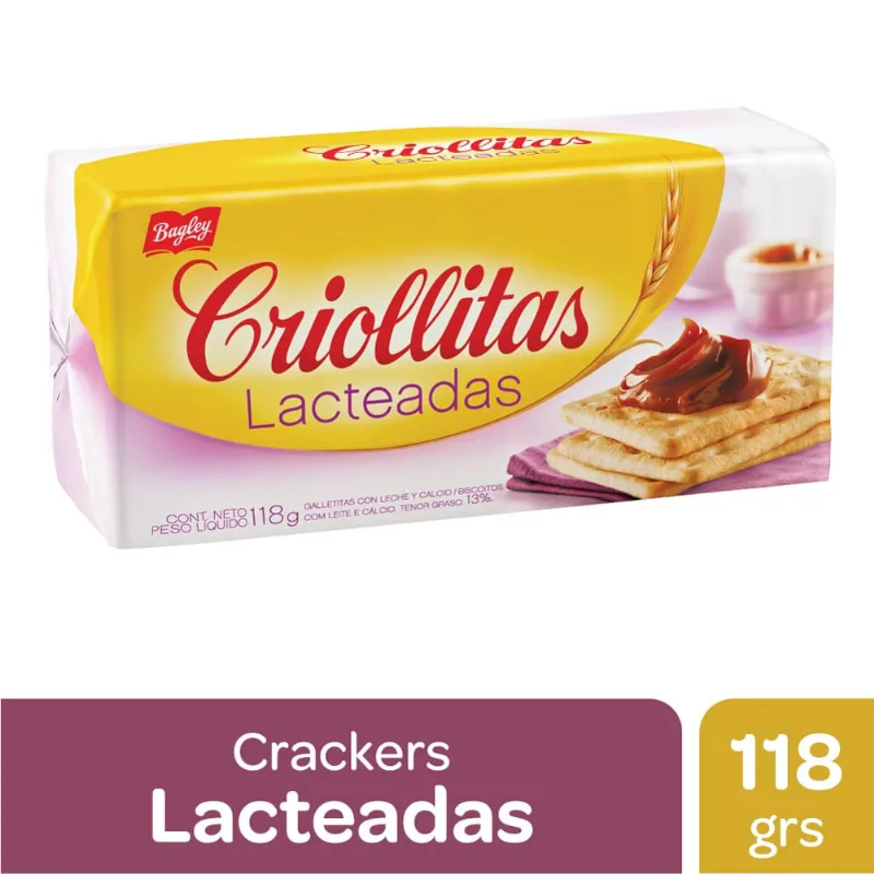 Galletitas De Agua Criollitas Lacteadas 118 Gr