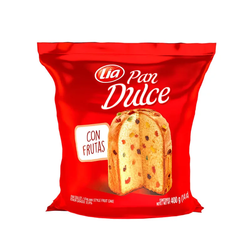 Pan Dulce Lia Con Frutas X400g