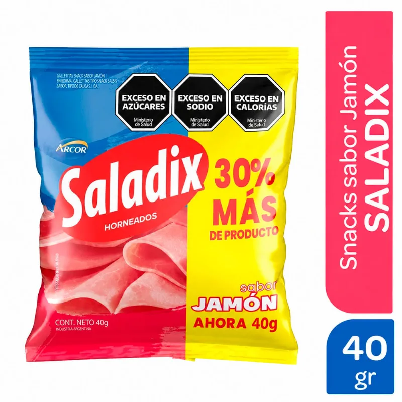Snacks Sabor Jamón 40 Grs Saladix