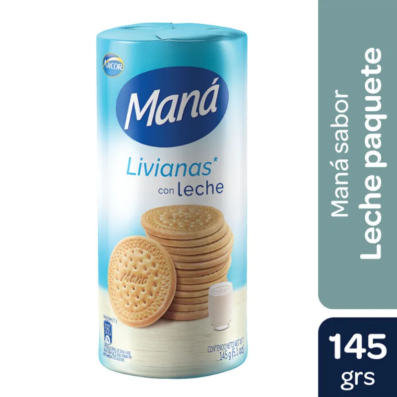 Galletitas Maná livianas con leche 145 g.