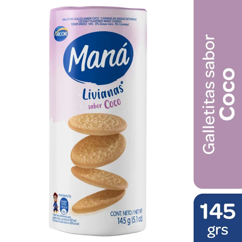 Galletitas Maná Coco 145 Gr