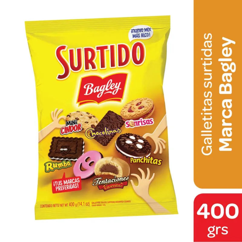 Galletitas Surtido Bagley 400 Gr