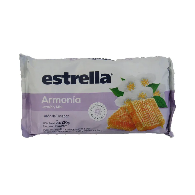 Jabón de tocador Estrella armonía 3 x 130 g.