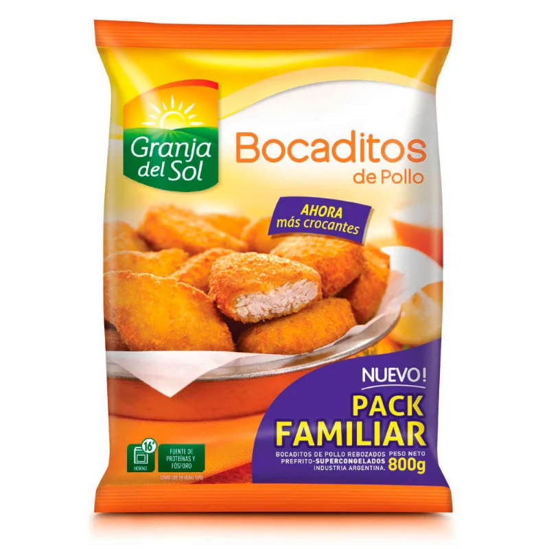 Bocaditos De Pollo Granja Del Sol 800 Gr