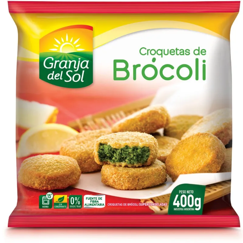 Croquetas Granja Del Sol brócoli 400 g.